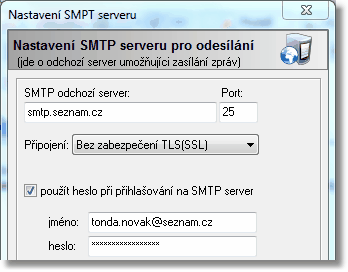 smtp seznam